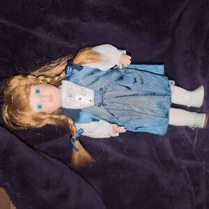 AVAILABLE -Vintage 1987 Collectable porcelain girl doll By Marian Yu 10.75" Tall